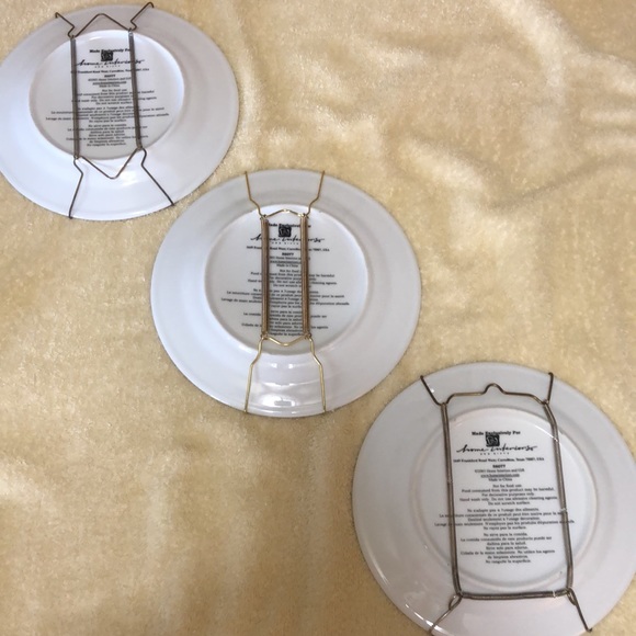 "JOY" Decorative 8” Porcelain Plates Set of 3 by Home Interiors w/hangers - Picture 2 of 8